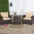 Costway 3PCS Patio Rattan Furniture Set Cushioned Conversation Set Sofa Coffee Table Beige Perspective: front