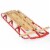 Costway 54''Kids Wooden Snow Sled Runners Steering Bar Steering Snow Slider Perspective: front