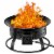 Gymax Portable Propane Outdoor Gas Fire Pit W/ Cover & Carry Kit 19-Inch 58,000 BTU Perspective: front