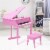 30 key Childs Toy Grand Baby Piano w/ Kids Bench Wood Pink Perspective: front