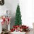 Gymax  5' Christmas Tree PVC Artificial Holiday Decor Slim Pencil Tree Metal Stand Perspective: front