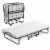 Costway Heavy Duty Foldable Bed Metal Guest Bed Daybed W/ 4 inch Mattress Memory Foam Perspective: front