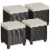 Costway 4PCS Patio Rattan Ottoman Cushioned Seat Foot Rest Coffee Table Perspective: front