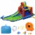 Gymax Inflatable Bounce House Slide Splash Pool Climbing Wall Park w/ Blower Perspective: front