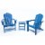 Hampton Navy Poly Outdoor Patio Adirondack Chair and Table Set Perspective: front