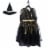 Seasons Youth Twilight Witch Costume - Black/Gold Perspective: front