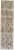 Feizy Rugs Silver Gray/Taupe Saphir Zam Metallic Ikat Runner Rug Perspective: front