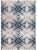 Feizy Rugs Estate/Ice Blue Milton Abstract Ikat Print Accent Rug Perspective: front