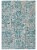 Feizy Rugs Keats Scroll Print Textured Area Rug - Capri Ocean Blue Perspective: front