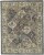 Feizy Rugs Navy/Gray/Beige Eaton Diamond Floral Persian Wool Accent Rug Perspective: front