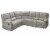 Living Style Nealy Sofa Sectional Couch - Gray Perspective: front