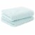 PiccoCasa 100% Ribbed Cotton 2 Pcs Absorbent Drying Face Towels Perspective: front
