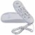 Slimline White Colored Phone For Wall Or Desk With Memory Perspective: front