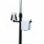 Cup Holder and Towel Rack Gym Buddy Add-On for CTA Digital Floor Stands Perspective: front