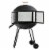 Slickblue 28 Inch Portable Fire Pit on Wheels with Log Grate-Black Perspective: front