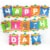 Prime Party Silver Lining Rainbow Unicorn Jointed Happy Birthday Banner Perspective: front