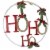 Christmas Ho Ho Ho Hanging Ring Metal Holiday Berries Bows 3800465 Perspective: front