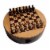 WE Games Round Wooden Travel Chess Set with Pegged Chessmen – 6 inches Perspective: front