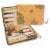 WE Games Tan Map Design Magnetic Backgammon Set, Leatherette, Travel Size Perspective: front