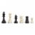 WE Games Silicone Staunton Tournament Chessmen, Black & Cream, 3.75 in. King Perspective: front
