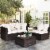 4PCS Rattan Patio Sofa Conversation Set Outdoor Furniture Set w/ Cushion Perspective: front