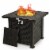 Gymax 30 Gas Fire Pit Table 50,000 BTU Square Propane Fire Pit Table W/ Cover Perspective: front