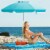 Costway 6.5FT Patio Beach Umbrella Sun Shade Tilt W/Carry Bag Blue Perspective: front