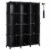Gymax 12 Cube Storage Organizer Plastic Organizer Units w/ Steel Frame Black Perspective: front
