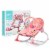 Gymax Adjustable Infant Rocker Bouncer Baby Rocking Chair Toddler w/ Awning Pink Perspective: front