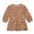 Printed Cats Long Sleeve Fleece Dress Perspective: front
