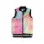 Plush Sleeveless Vest Rainbow Perspective: front