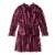 Long Sleeve Crinkle Dress Red Violet Perspective: front