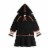 Hooded Knitted Dress With Stripes Perspective: front