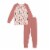 Organic Cotton Two Piece Printed Pajama Set With Unicorns And Trees Perspective: front