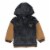 Hooded Plush Zipper Cardigan Perspective: front
