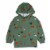 Hooded Fleece Top With Printed Dogs Perspective: front