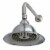 K306C8CK Vintage 6  Dia. Bell Shape Brs Shower Head With 12 Shower Arm Combo, Brushed Nickel Perspective: front