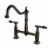 Kingston Brass KS1175TAL Tudor Bridge Kitchen Faucet, Oil Rubbed Bronze Perspective: front