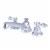 Kingston Brass KS4461TAL Tudor 8" Widespread Bathroom Faucet, Polished Chrome Perspective: front
