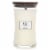 Woodwick® White Teak 21.5 Oz.ֲ Large Hourglass Candle Perspective: front
