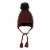 Earflap Knit Hat Brown Perspective: front