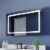 ExBrite 40  W x 24  H Bathroom Led Light Mirror Anti Fog with Digital Clock Lighted Vanity Perspective: front