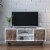 ExBrite TV Stand Wood Modern Entertainment Center Adjustable Storage Cabinet TV Console for Perspective: front