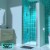 Adapt 30-31 1/2 W x 72 H Folding Shower Door Nickel Semi-Frameless Hinged Shower Door With Perspective: front