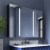 ExBrite 40  W x 30  H LED Bathroom Medicine Cabinet Surface Mount Double Door Lighted Perspective: front