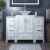 ExBrite 48“ Modern Wood Bathroom Vanity with Sink White Perspective: front