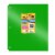 E-Clips USA Green Poly Pocket Binder Folder 48-Units Perspective: front