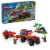 LEGO® City 4x4 Fire Truck with Rescue Boat Building Set Perspective: front