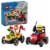 LEGO City Pizza vs. Fire Truck Race Car Pack Building Toy 60458 Perspective: front