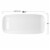 10.6  x 5  Solid White Flat Raised Edge Rectangular Disposable Plastic Plates (120 Plates) Perspective: front